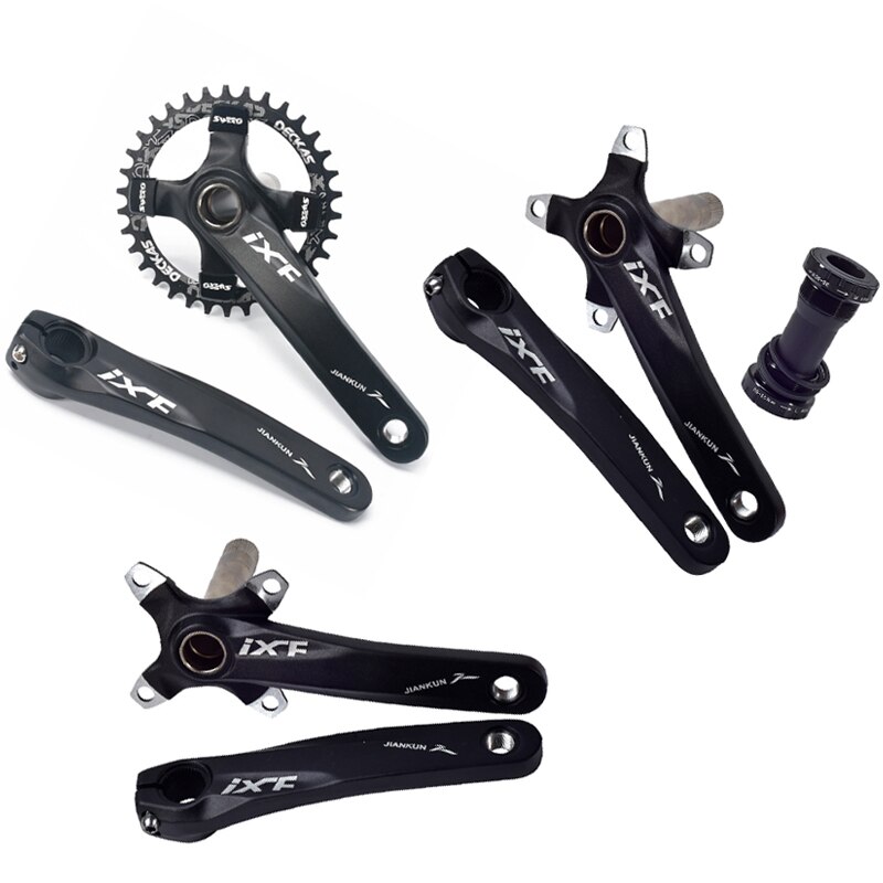 IXF MTB Road Bike Bicycle Crankset BCD104 Cranks Arm & Bottom Bracket &Chainring Bike Crank Component