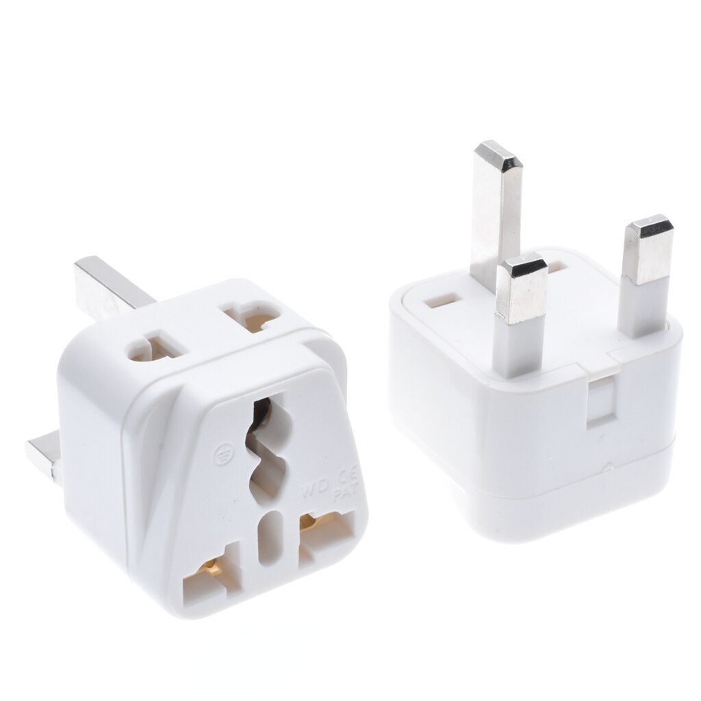 UK Universal Travel Adapter,worldwide Power plug to BS1363-A plug,BS plug to Universal Outlet Socket.: White