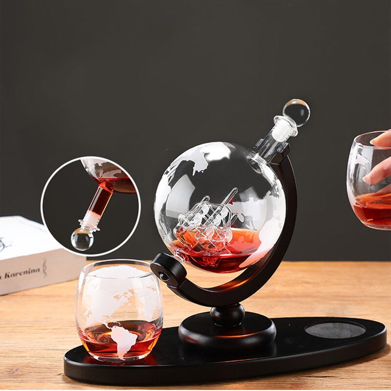 Service à vin en verre , carafe à whisky, verre en cristal, distributeur de spiritueux, bar, fête, décoration intérieure, verrerie d&#39;art 2022