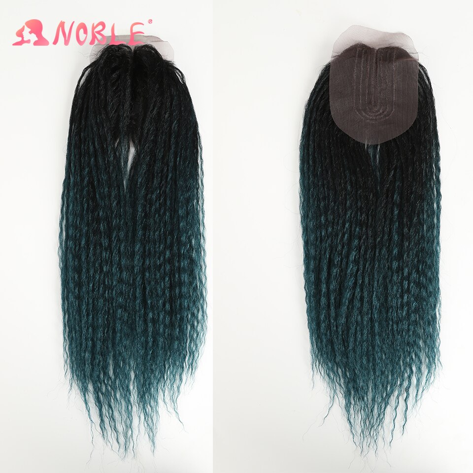 Mèches synthétiques Afro crépues lisses – Noble star, Extensions capillaires avec une fermeture gratuite, 6 lots