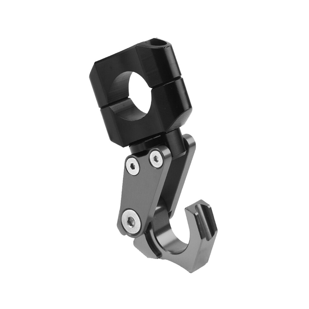 Accesorios de la motocicleta portaequipajes estilo moto manillar CNC gancho de conveniencia de soporte para 7/8 “22mm 28mm manejar bares: Grey