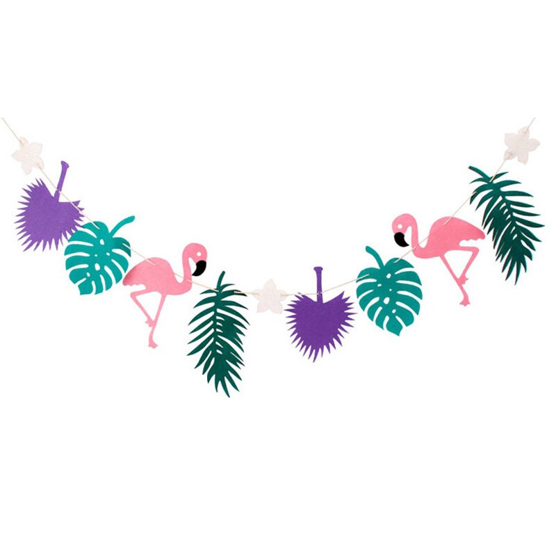 Novedad de verano en banderines de flamenco, 1 unidad, de piña Tropical hawaiana, accesorio para foto de guirnaldas para decoraciones de cumpleaños: C