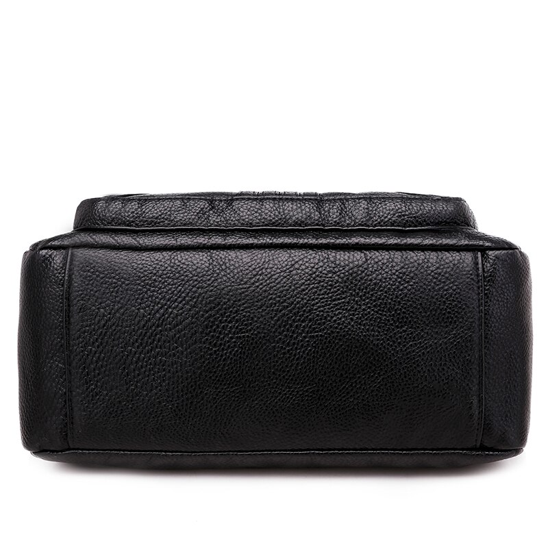 Sac à épaule en cuir PU souple pour femmes, sacoche multicouches pour dames, bourse sacs à main décontractés