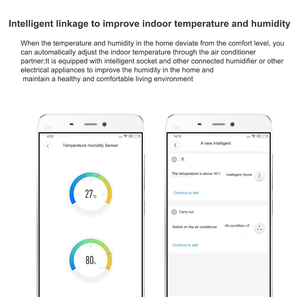 Aqara Smart Air Pressure Temperature Humidity Environment Sensor Smart control via Smart APP Zigbee connection WSDCGQ11LM
