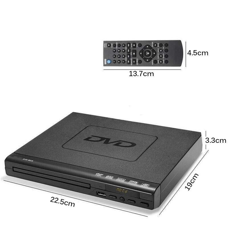 Lecteur DVD HD pour télévision numérique, Support USB DVD vidéo/DVD + CD Audio/VCD/SVCD jpeg/MP3/WMA/disque, système de cinéma à domicile