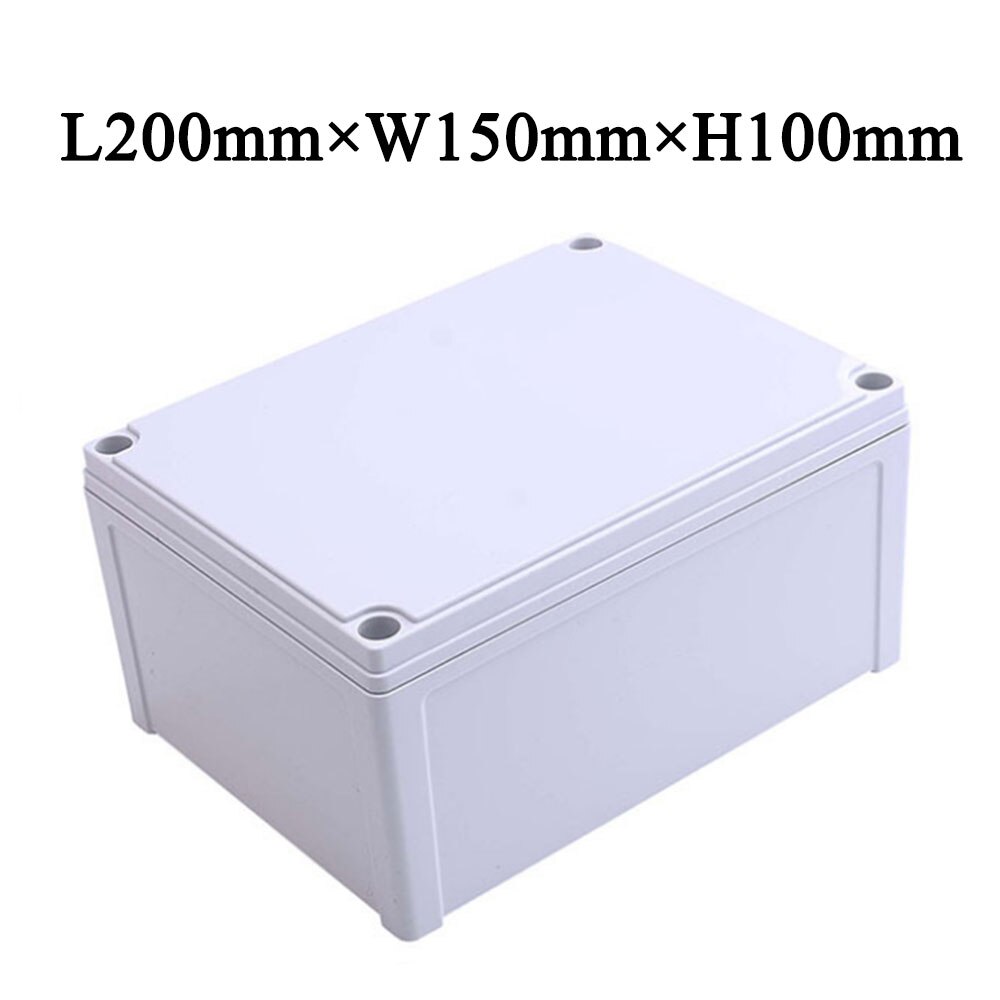 Plastic Dustproof Waterproof IP67 Junction Box Universal Electrical Project Enclosure Grey ABS Housing Box: with mounting board / 200X150X100
