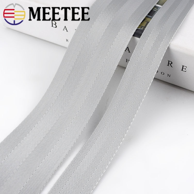 8m 1mm Dik 25/50mm Grijs Polyester Nylon Tape DIY Handleiding Kinderen Veiligheid Seat Rugzak huisdier Band Riem Ambachten RD003