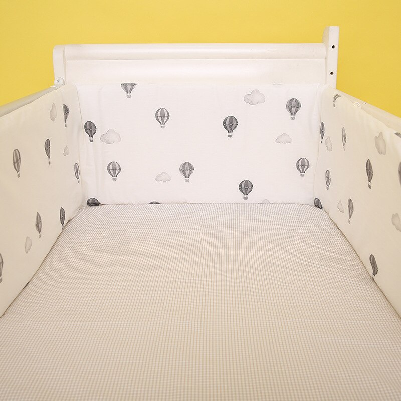 U-Shaped Baby Bed Crib Bumper Detachable Cotton Newborn Bed Bumpers 180cm Length Infant Safe Fence Line Cot Protector Cushion