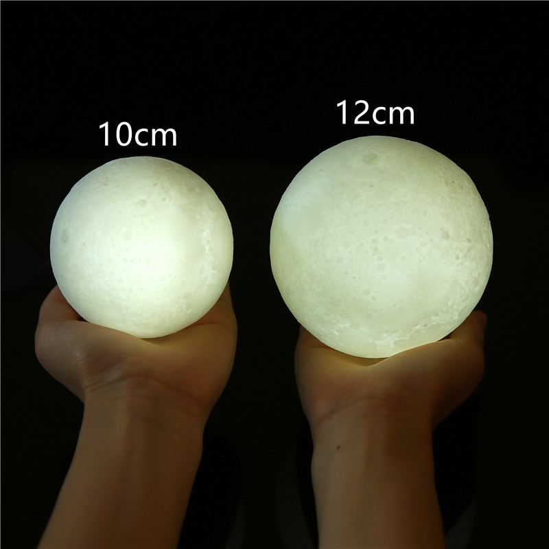3D printing maan lamp kleurverandering 2 kleur touch 16 kleur afstandsbediening USB LED Nachtlampje woondecoratie creatieve