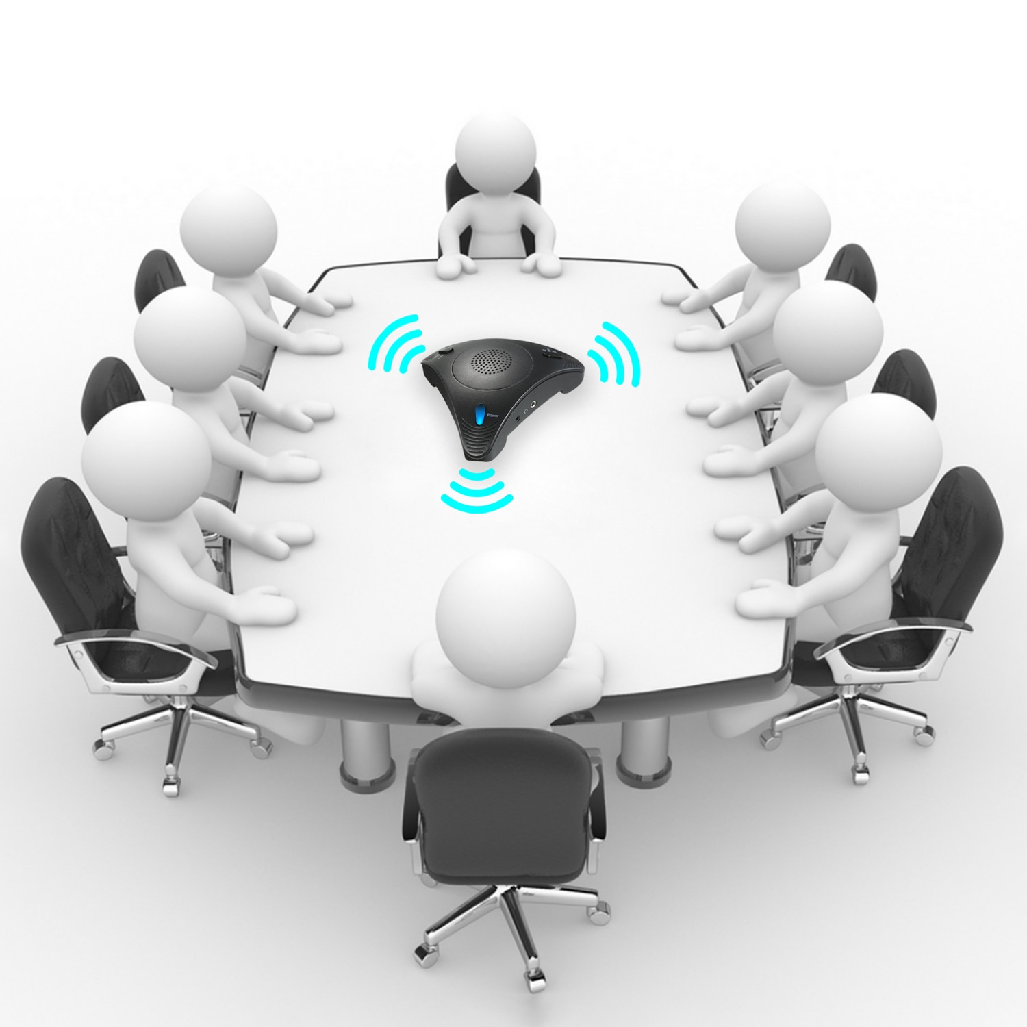 Usb konference computer mikrofon voip omnidirectional desktop kabelforbundet mikrofon indbygget højttaler support lydstyrke lydløs