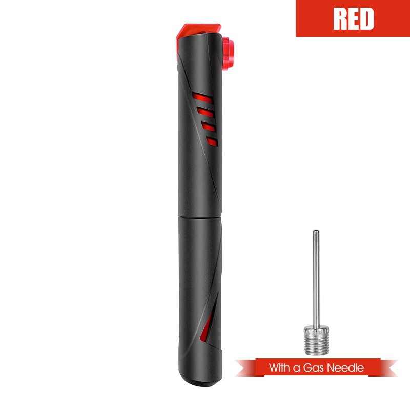 West bike draagbare fietspomp mini handfiets luchtpomp bal speelgoed bandenpomp schrader presta ventiel mtb racefiets pomp: Rood