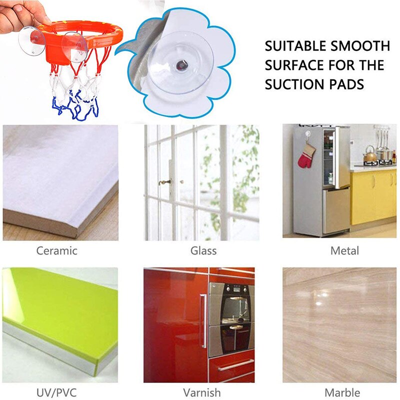 Toddler bath toy, children's shooting basket bathtub water play set for baby girls and boys with 3 mini plastic basketballs, fun shower