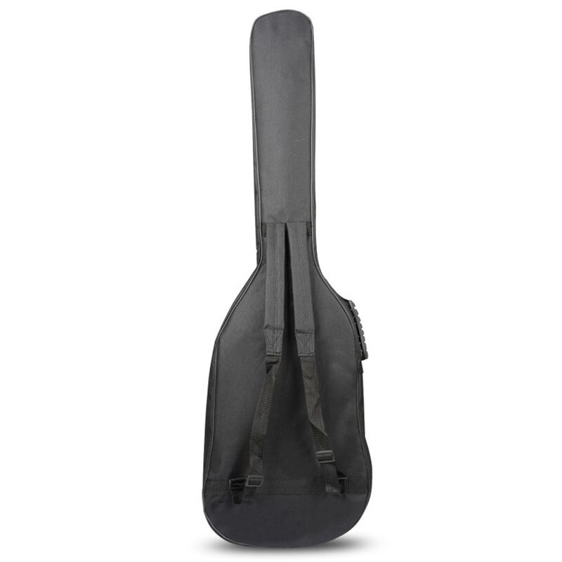 Black Waterproof Double Straps Bass Backpack Gig Bag Case for Electric Bass Guitar 5mm Thickness Sponge Padded