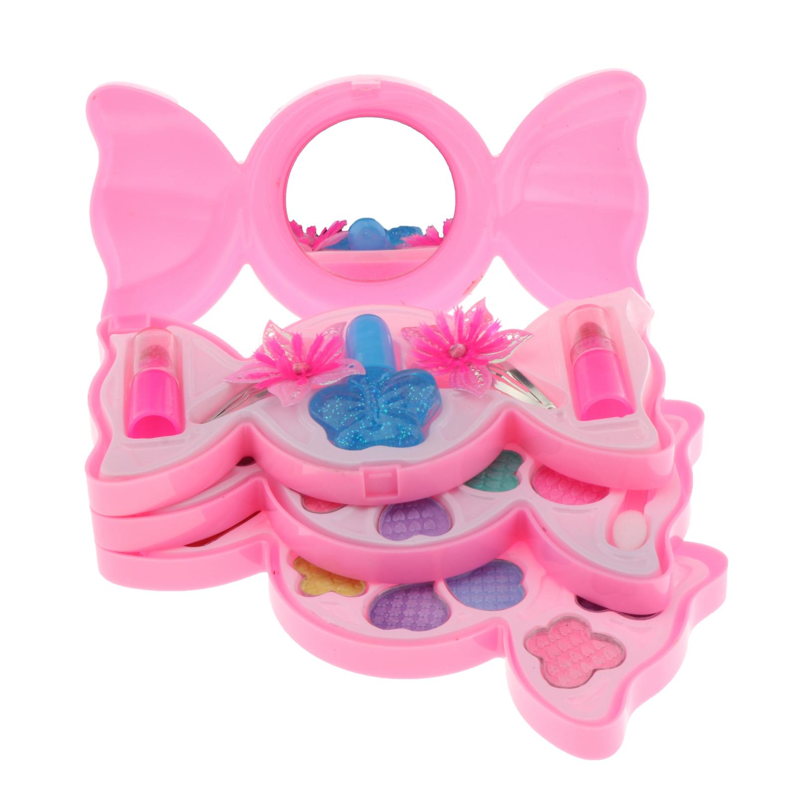 Zestaw robić makijażu dla dziewczynek księżniczka prawdziwy brokat cień robić powiek usta robić paznokci dla dzieci makijaż