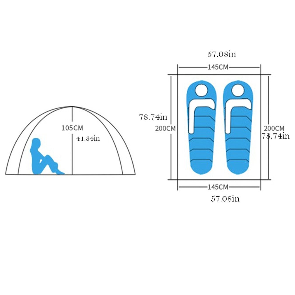 2 Person Beach Tent Ultralight Folding Automatic Open Tent Family Tourist Fish Camping Anti-UV