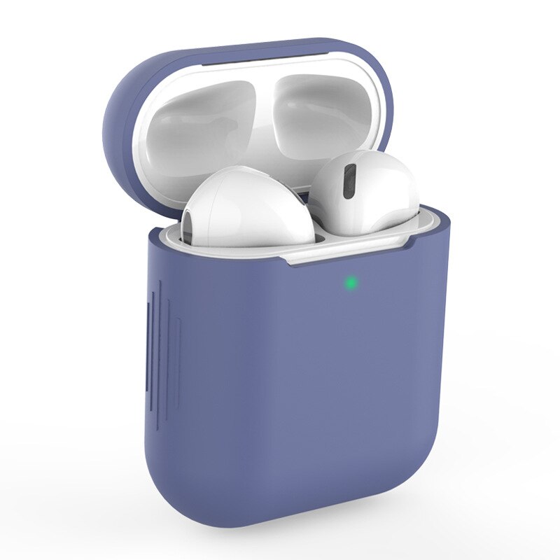Miękkie silikonowe futerały na Apple Air Pods etui z funkcją ładowania torby na Airpods 1/2 ochronne bezprzewodowe akcesoria do słuchawek Bluetooth: 15Midnight blue