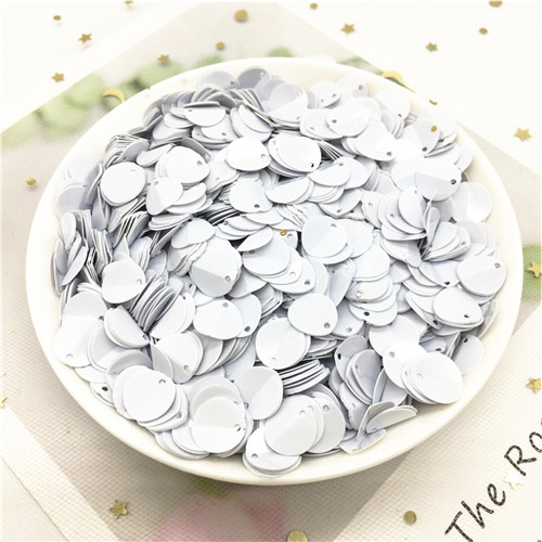 Matte Roze Gevouwen Pailletten 10 Mm Pvc Ovale Losse Sequin Pad Diameter Sequin Naaien Proces Vrouwen Hoofddeksels Kleding Accessoires: 8mm Soild white