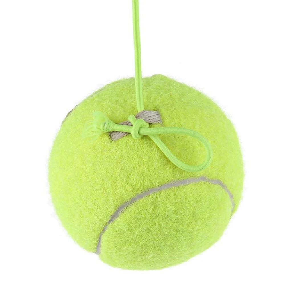 Entrenador de tenis individual entrenamiento práctica pelota Base posterior entrenador Tenis cuerda elástica pelota de goma para principiantes