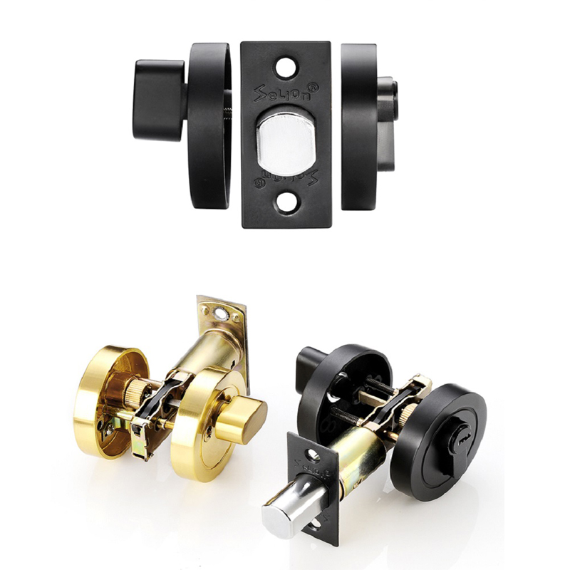 Invisible Door Lock With Key Indoor Bedroom Household Door Bolt Round Lock Wooden/Iron Door Universal Anti-theft Safety Locks