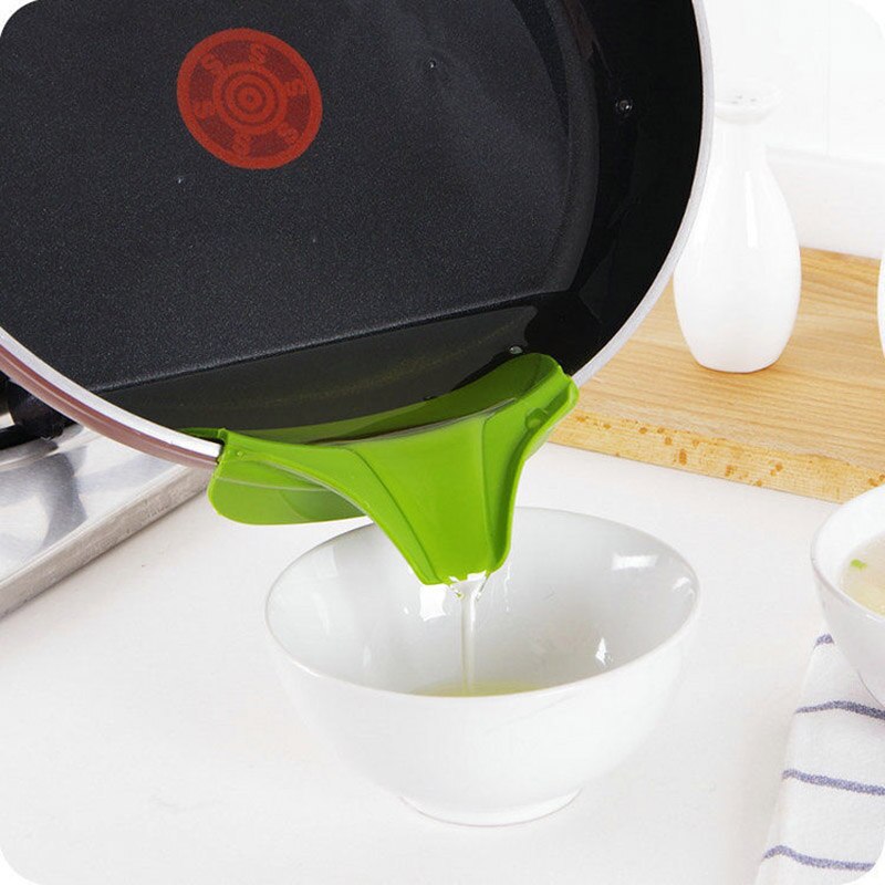 Entonnoir de bec de soupe sans lacet | Silicone Anti-déversement Pour Pots, casseroles et bols bocaux outil de Gadget de cuisine, outils de cuisine
