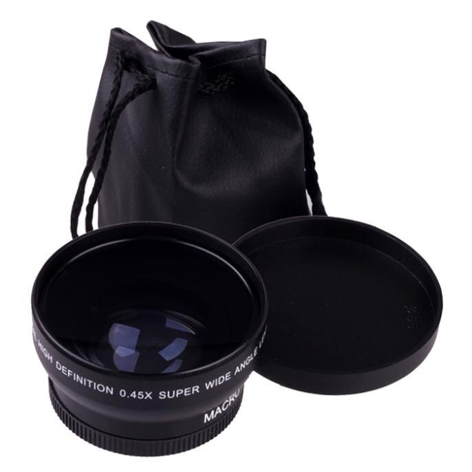 37MM43 46 49 52 55 58 67 72mm 0.45X objectif de photographie Macro Super grand Angle Fisheye pour Canon NIKON Sony PENTAX DSLR DV