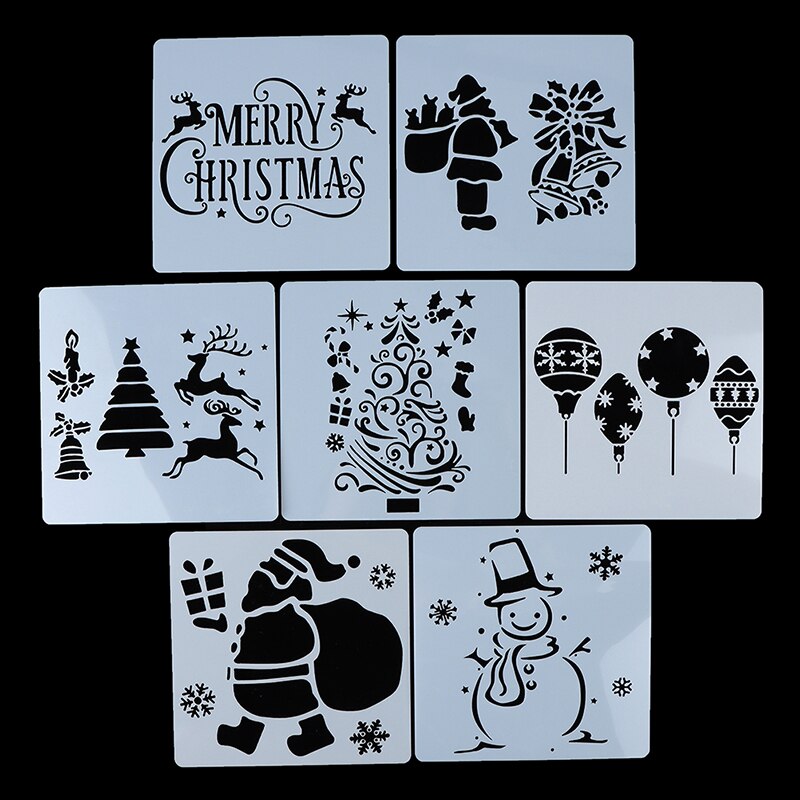 DIY Christmas Embossing Paper Card Template Craft Layering Stencils For Walls Painting Scrapbooking Stamp Album Decor 13x13cm