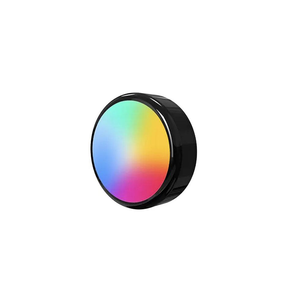 RGBW LED Puck luces nocturnas Control remoto regulable debajo del gabinete luz con pilas lámpara de empuje inalámbrica armario de cocina: Rojo, verde y azul