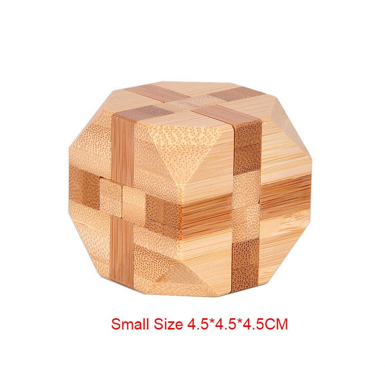 Kleine Größe Bambus Kong Ming Lock Spielzeug Klassische IQ 3D Holz Verriegelung Grat Puzzles Gehirn Teaser Spiel Spielzeug für Erwachsene kinder: S3