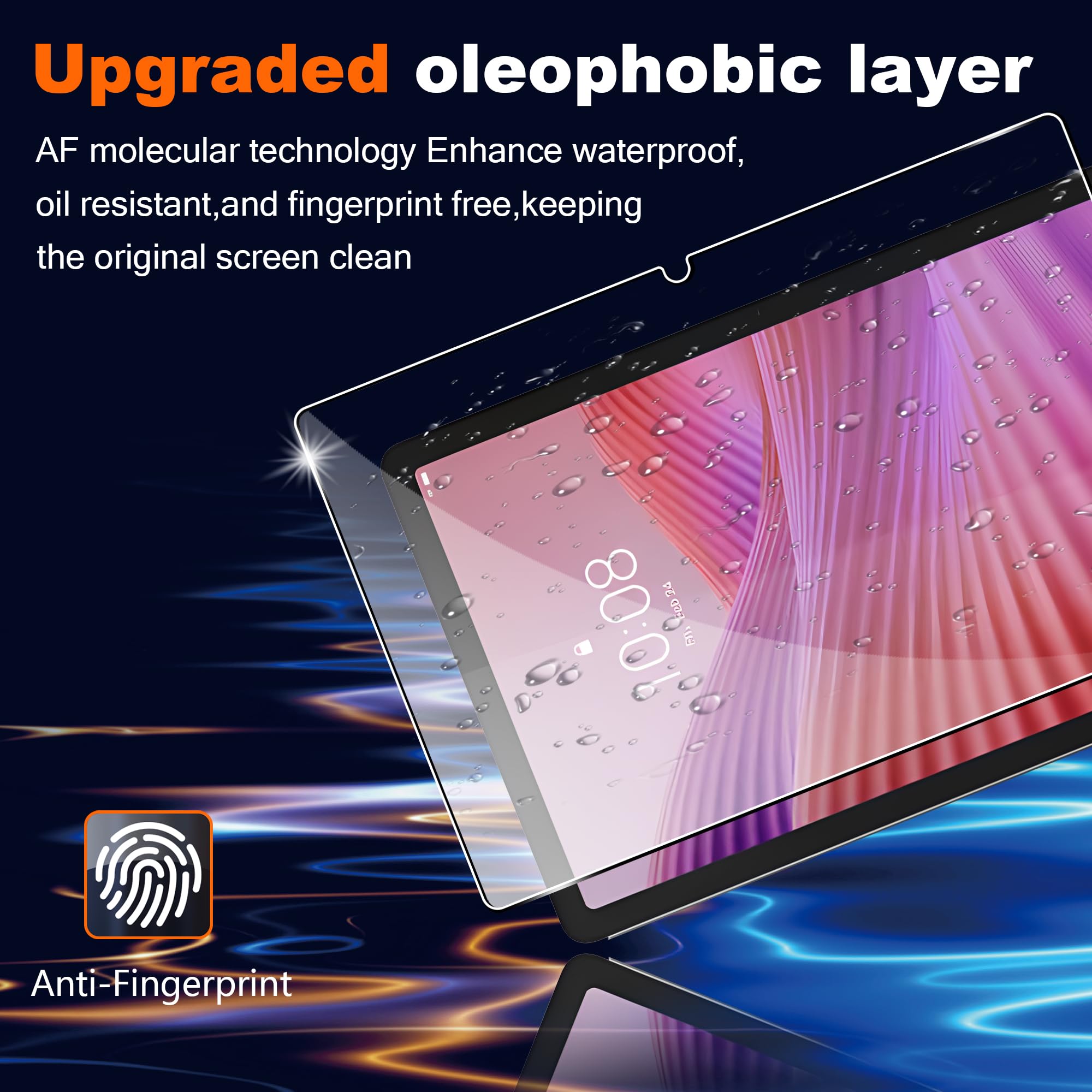 Displayschutzfolie für Lenovo Tab 10,1 Zoll (2025) TB311FU / TB311XU, gehärtetes Glas, blasenfrei, HD-Schutzfolie mit hoher Reaktion