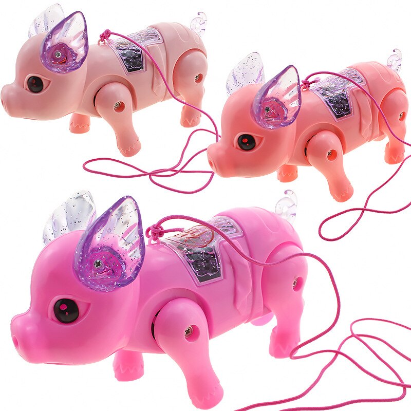 Electric Music Walking Pig Toys LED Light Glow Electronic Pets Lantern Toy Children Kids Baby Girl Boy Educational Toys