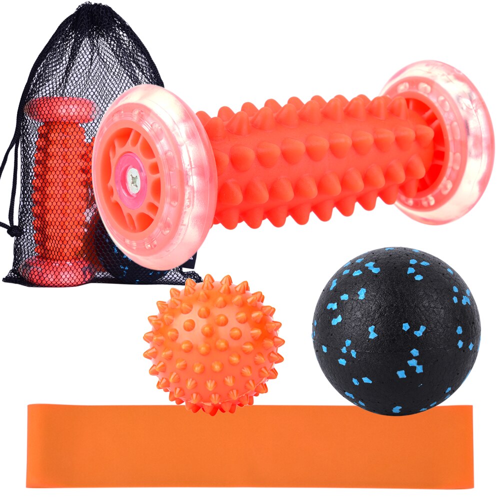 Massage Voet Massager Roller Massage Yoga Sport Fitness Bal Voor Hand Been Rugpijn Therapie Deep Tissue Trigger Punt Herstel: Type3-Orange