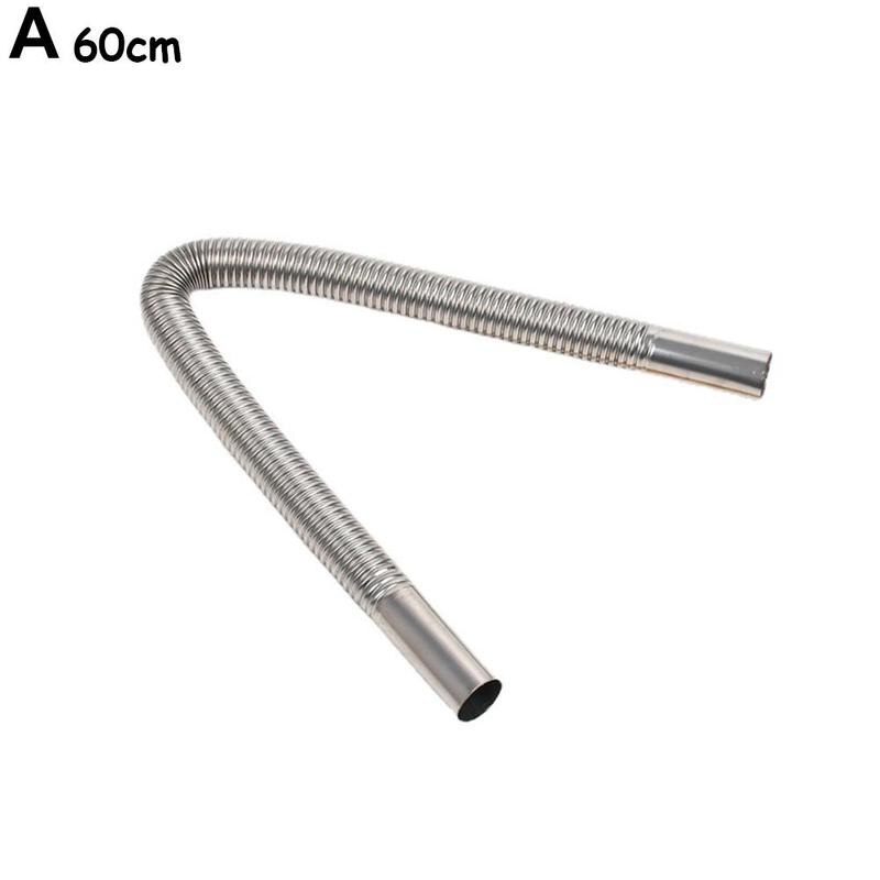 60cm 100cm 120cm 150cm 200cm 250cm 300cm Air Parking Heater Steel Exhaust Pipe Tube Gas Vent Hose Car Truck VAN: 60cm