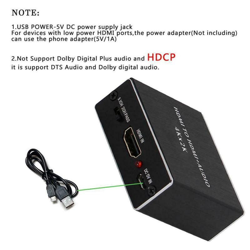 HDMI Audio Extractor Stereo Extractor Converter HDMI To HDMI Optical TOSLINK SPDIF + 3.5mm HDMI Optical Audio Splitter Adapter