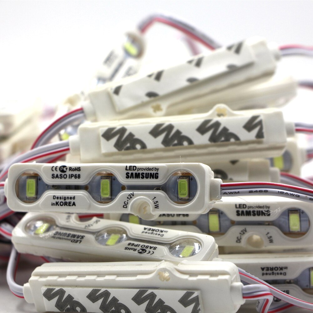 DC12V 1.2W SMD 5630 Samsung Chip LED Module Light 3LED Super Bright Advertising Waterproof LED Module Lamp Sign Backlight