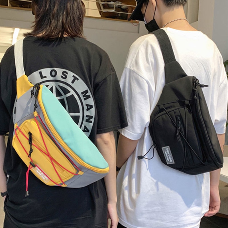 Grote Capaciteit Heuptas Unisex Fanny Pack Streetwear Borst Zak Hip Hop Banaan Tassen Outdoor Grote Riem Taille packs