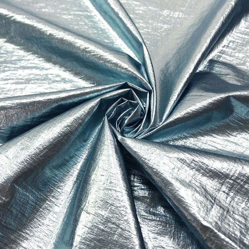 1.5*1m nylon bølget gull dunjakke stoff bomull dress flerfarget valgfritt gull og sølv bølget tynt nylon stoff: 4