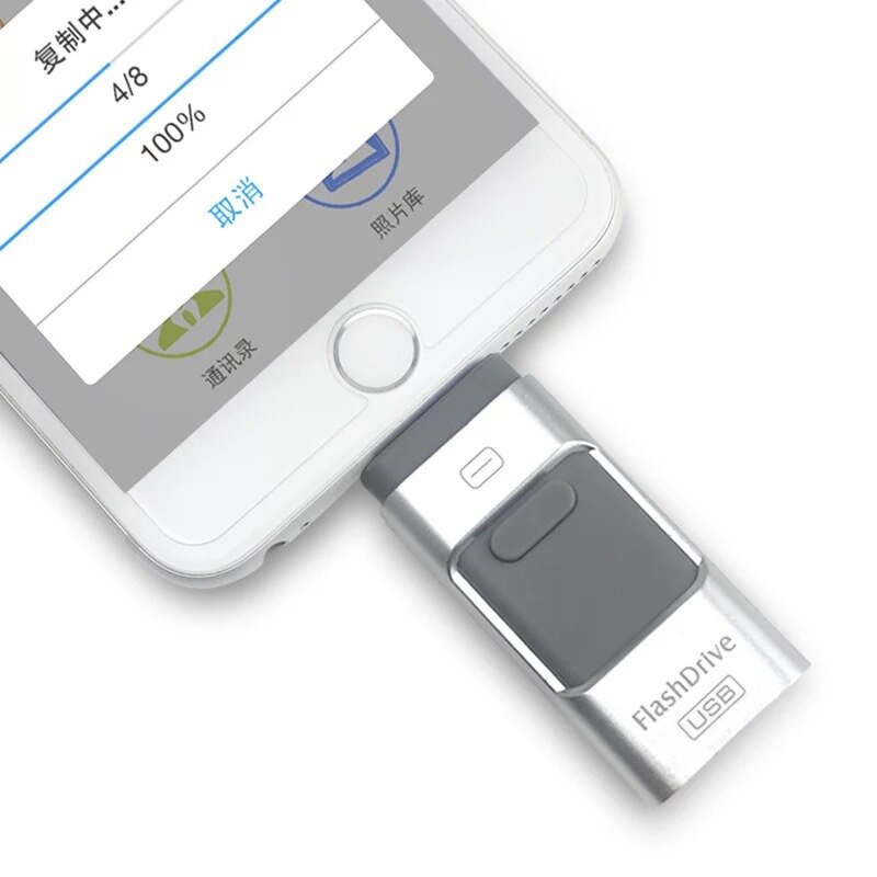 Supersonic 3 in 1 Draagbare Slimme Telefoon iphone USB Flash Disk met 8 Pin/Micro USB Plug/USB 128GB 64GB 32GB Pen Drives