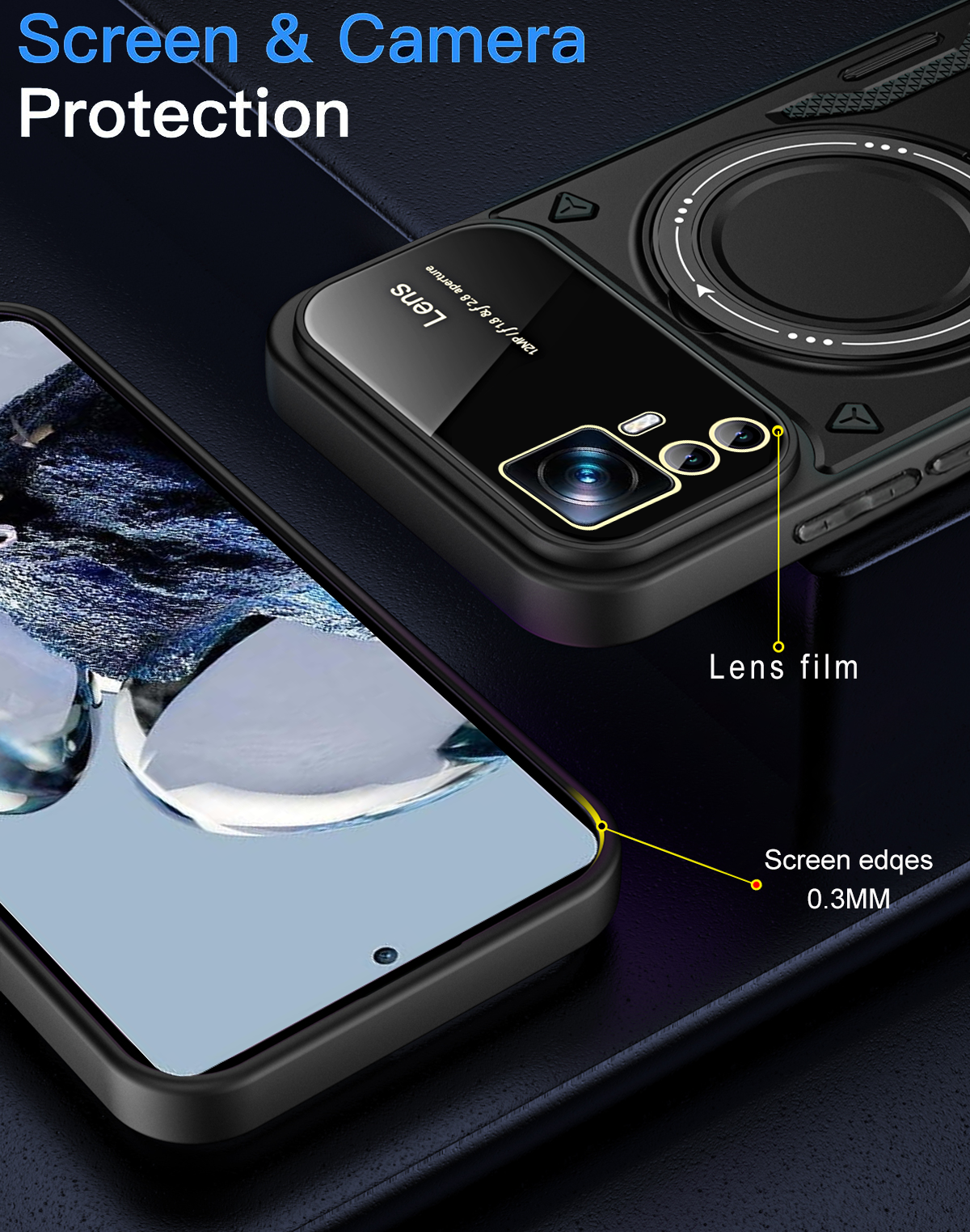 Pour Xiaomi 12T Pro étui Magsafe magnétique sans fil Charge armure étuis pour Xiaomi Mi12T Mi 12T Pro anneau support couverture de téléphone