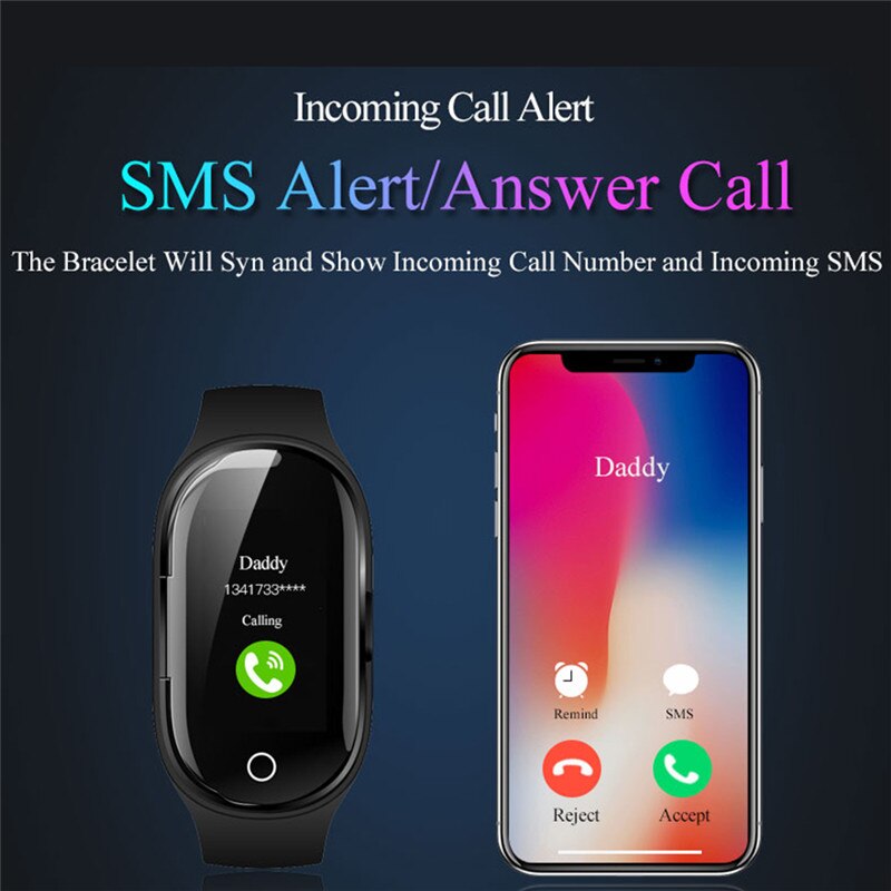 M1 pro 2 in smartwatch met draadloze bluetooth oordopjes 1 hartslagmeter, polsbandje, sportheadset voor heren, armband