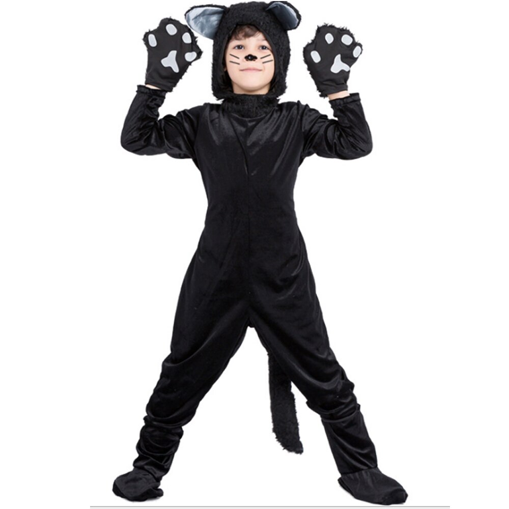 Ouder-kind Outfit Leuke Kleuterschool Jongen Beer Kat Animal Cosplay Jumpsuit Kinderen Dag Uniformen Halloween Kerst Kostuums