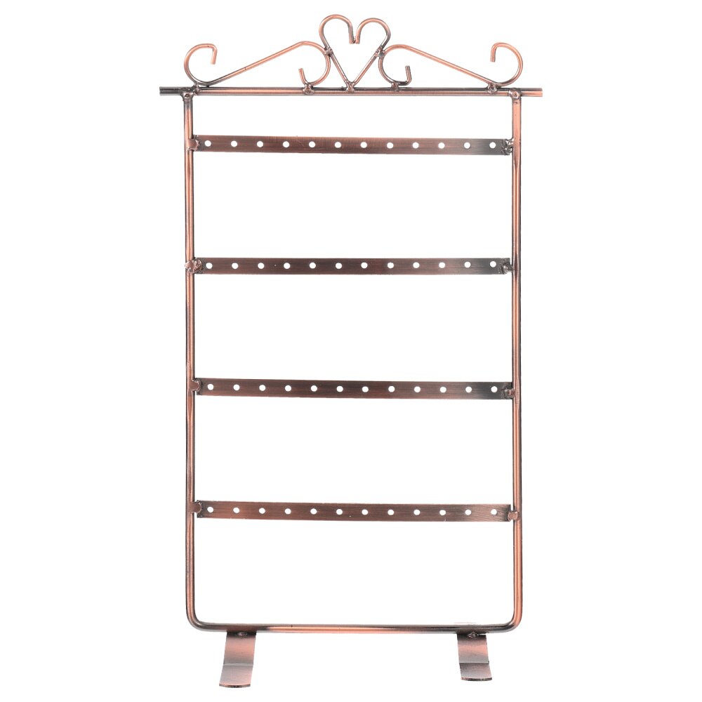 Delicate Earrings Organizer 48 Holes Ear Stud Holder Iron Jewelry Display Stand: Golden