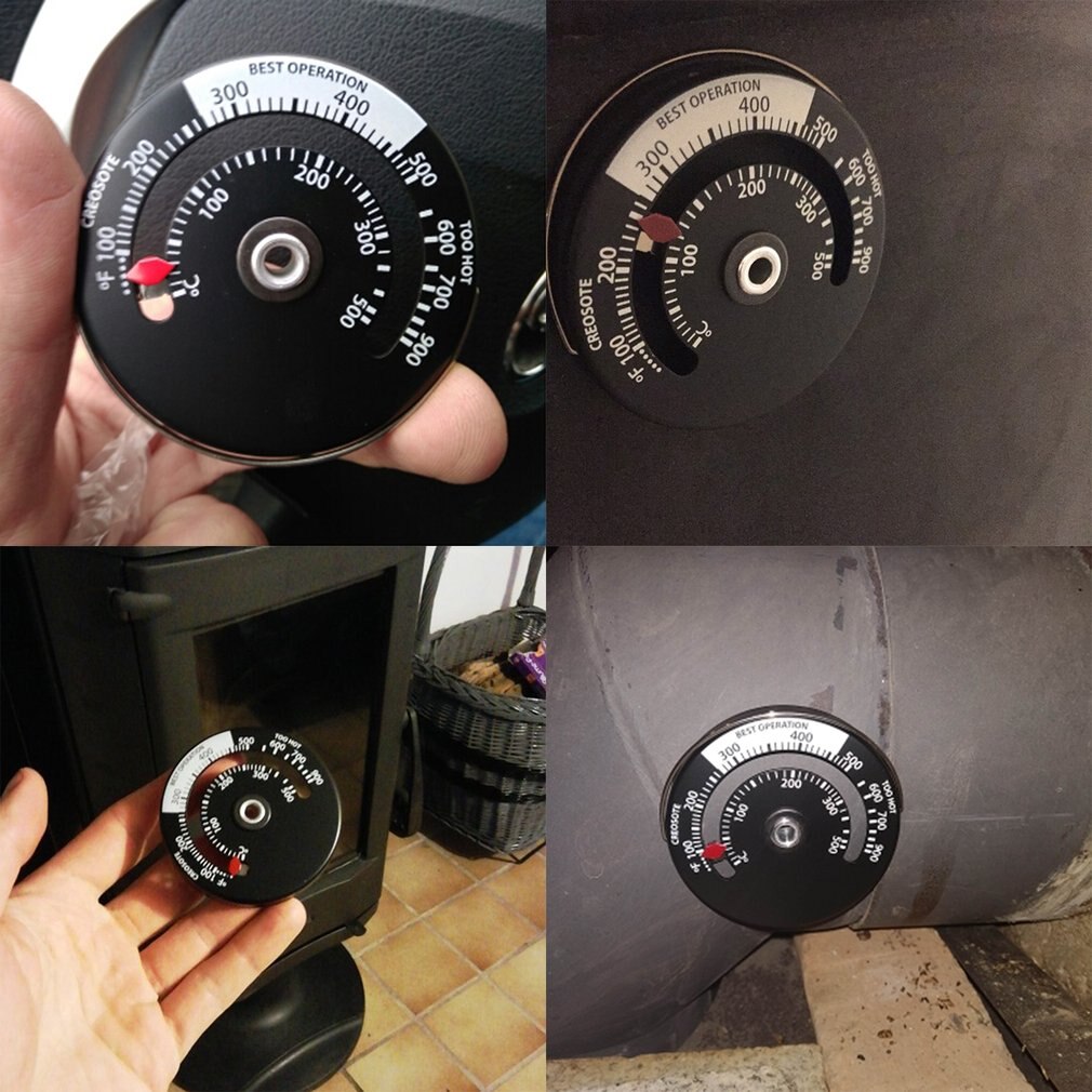 Magnetische Herde Rauch Rohr Thermometer Herde Brennen Anzeige Heizung Temperatur Messgerät Woodburner Herde Rohr Fan Thermometer