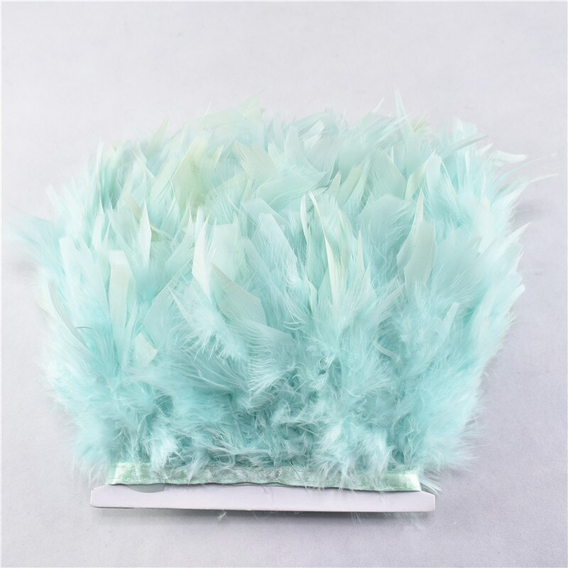 10Meter Mintgroen Mooie Turkije Veren Lint Fringe 4-6Inch Marabou Veren Trimmen Rok Jurk Versieringen party
