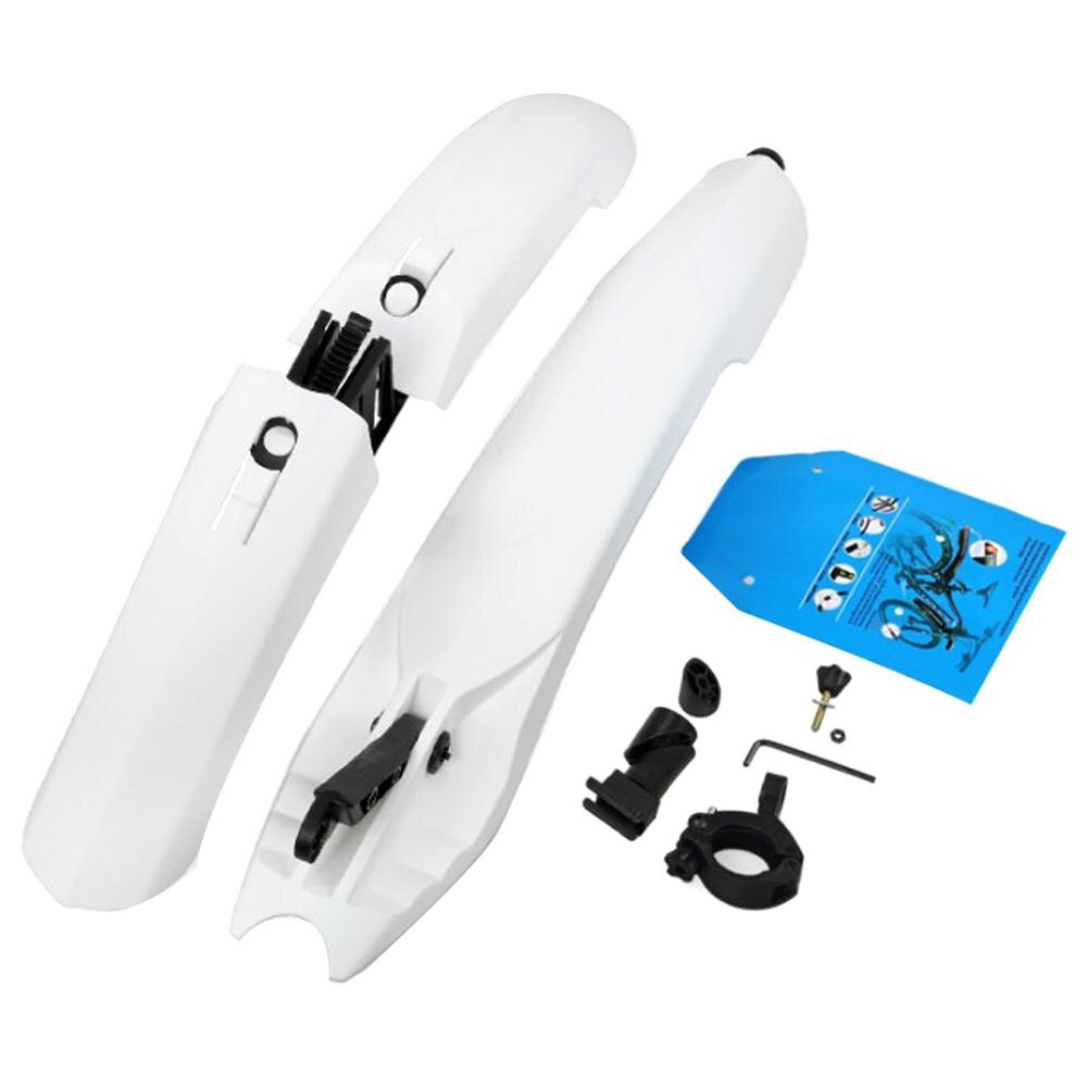 Guardabarros de bicicleta guardabarros delantero trasero guardabarros Delgado horquilla Simple guardabarros MTB ciudad accesorios de bicicleta: white