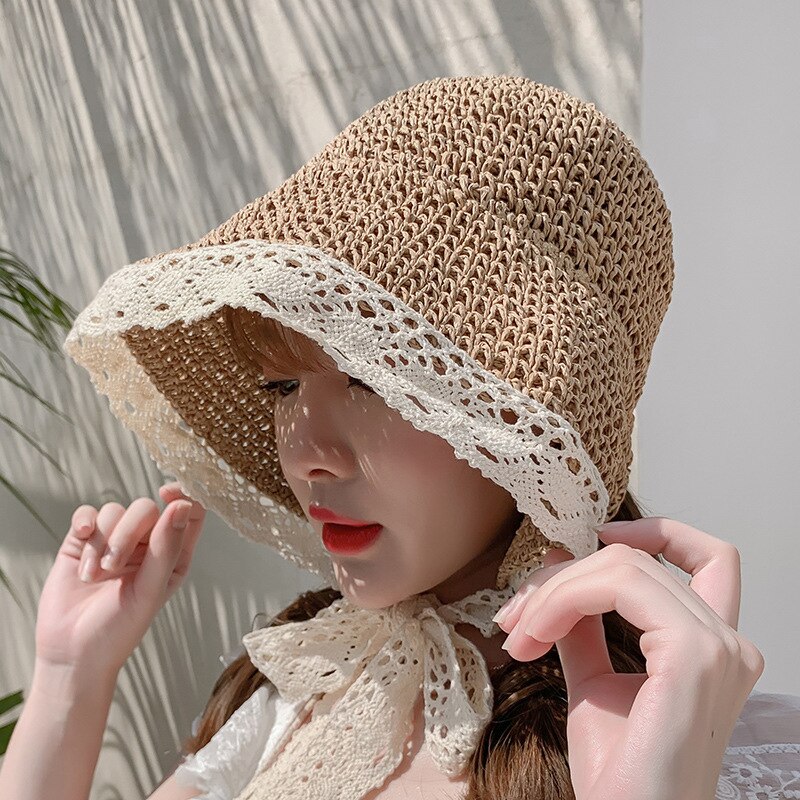 Sombrero De Paja Para Mujer - Ideal Para El Verano, Talla única Y Estilo Casual