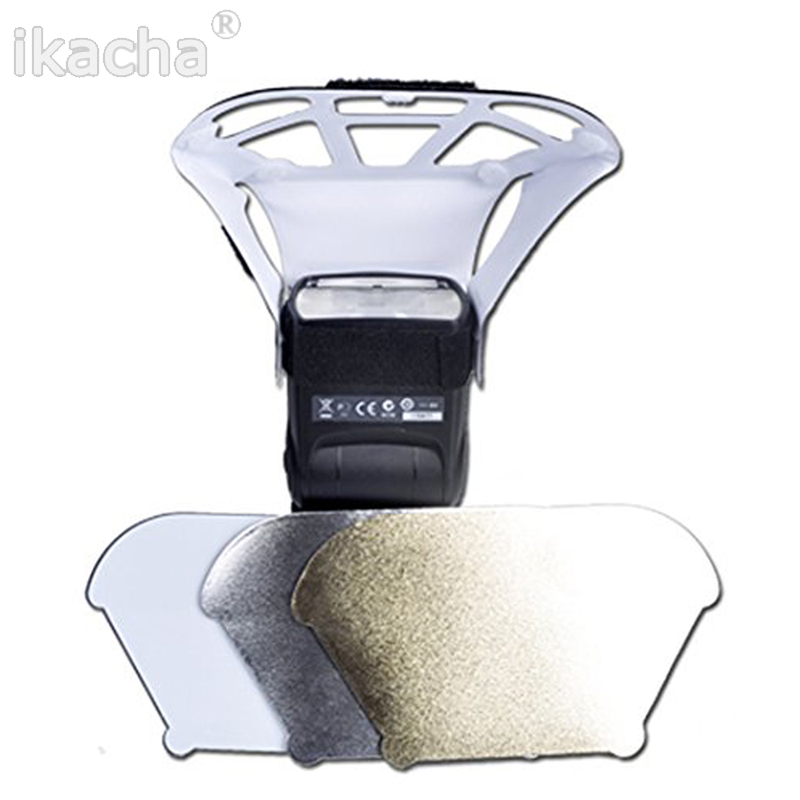 Universele Speedlight Flash Diffuser/Softbox Honingraat Grid &amp; Tri-Kleur Reflector