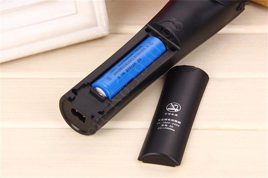 Black Electric Hair Trimmer Rechargeable Hair Clipper Haircut Beard Trimmer Razor for Adult Men 110-240V