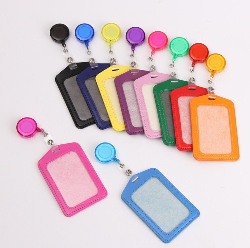 1PC Retractable Badge Holder Bank Credit Card Holders Bus ID Holders Identity Badge Protective Shell Office Nurse Supplies