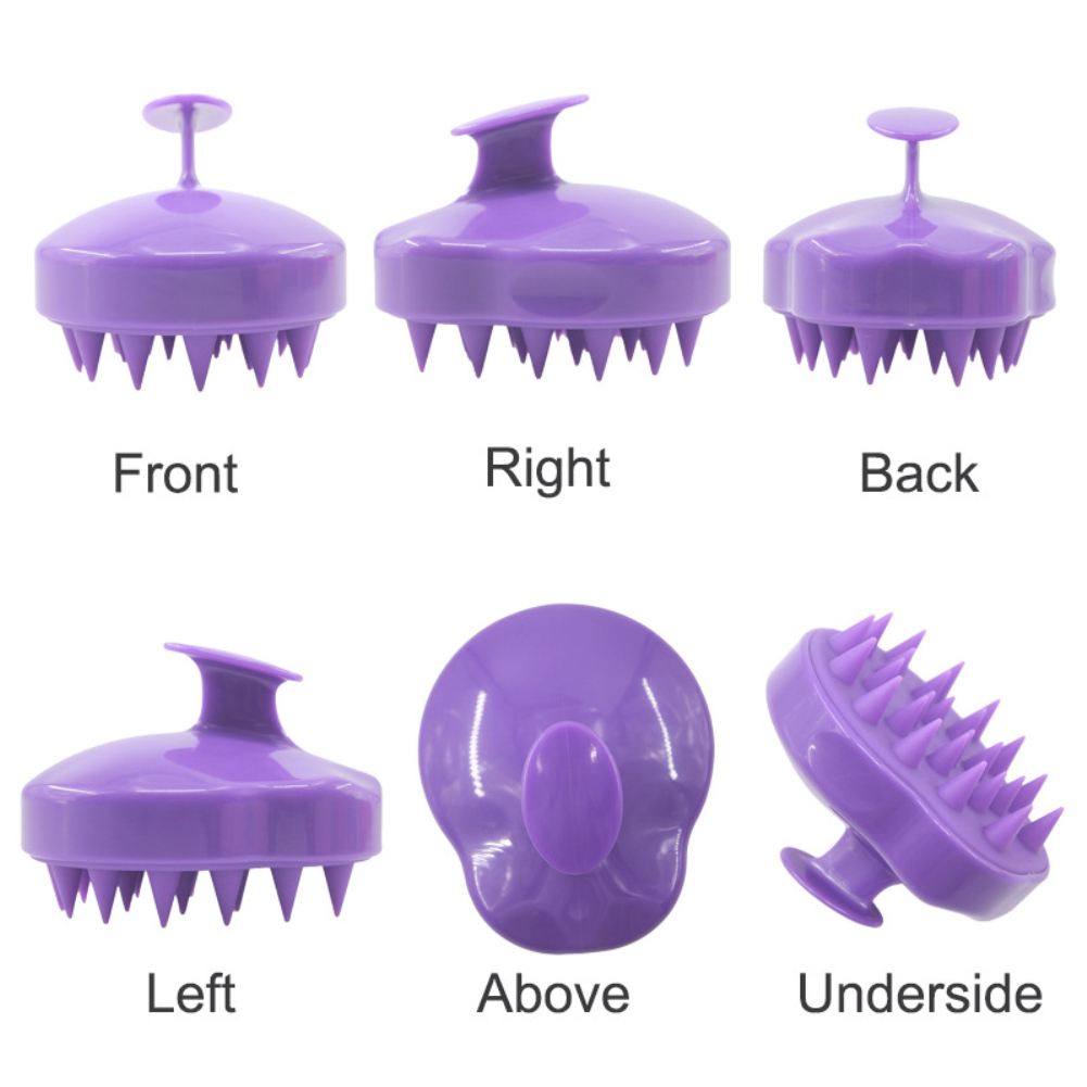1PC Spa Slimming Massage Brush Silicone Head Body Shampoo Scalp Massage Brush Comb Hair Washing Comb Shower Bath Brush