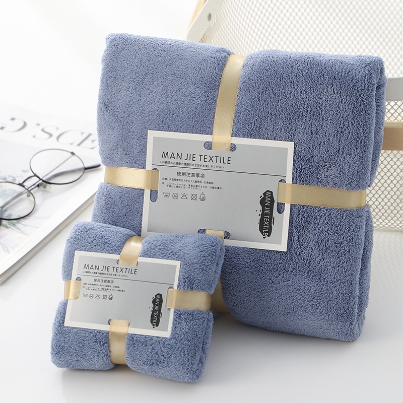2 uds 70X140cm + 35X70cm sólido alto densidad Coraline de terciopelo de Coral de toalla de absorción de agua suave Toalla de baño juegos para adultos